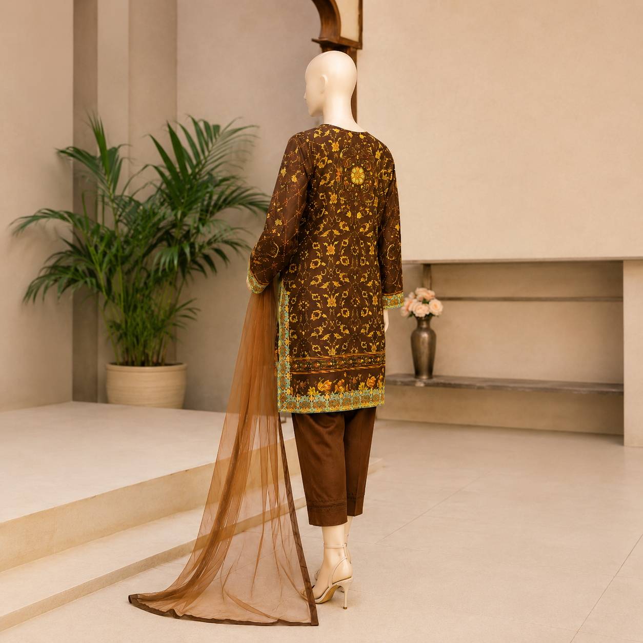 3 piece unstitched printed suit