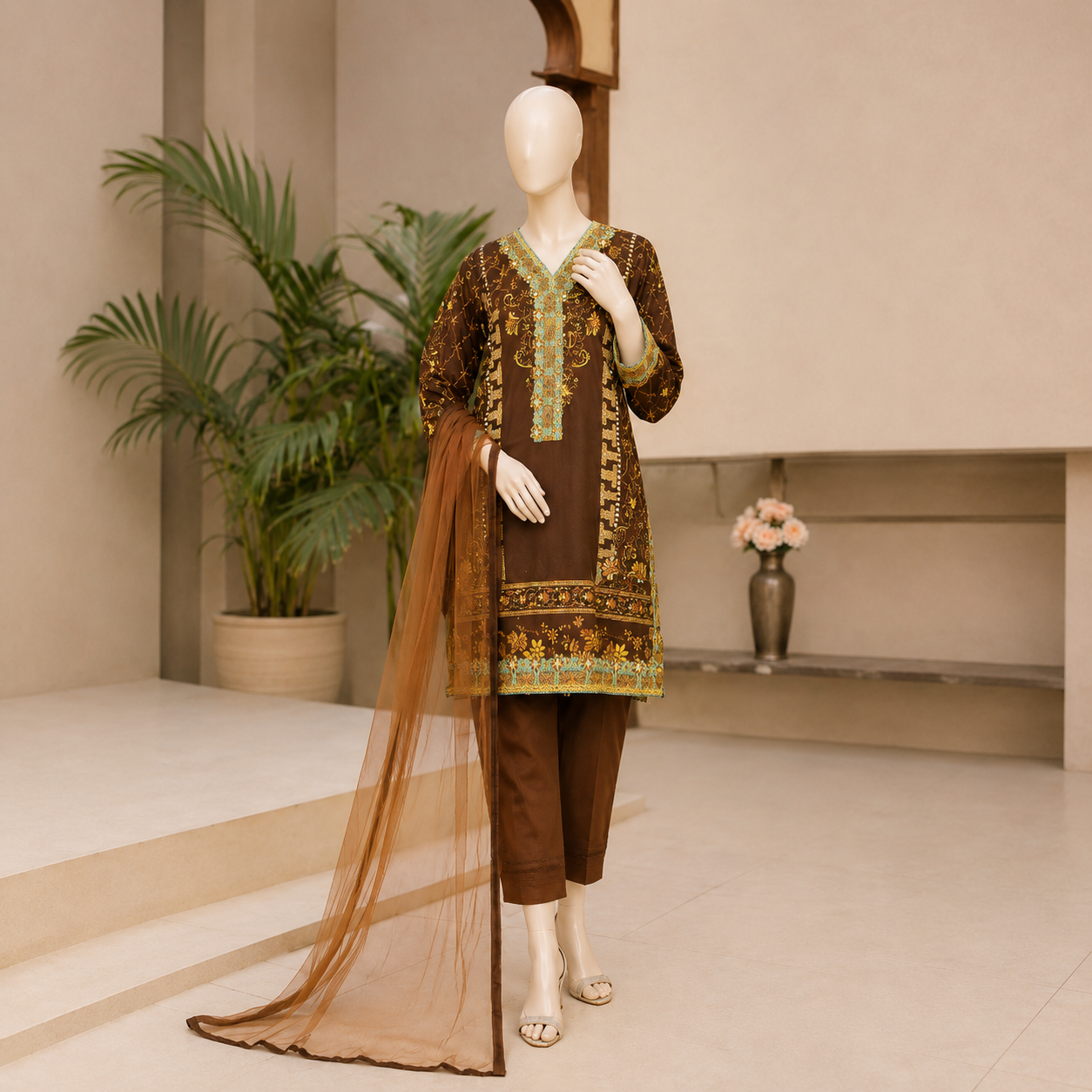 3 piece unstitched printed suit