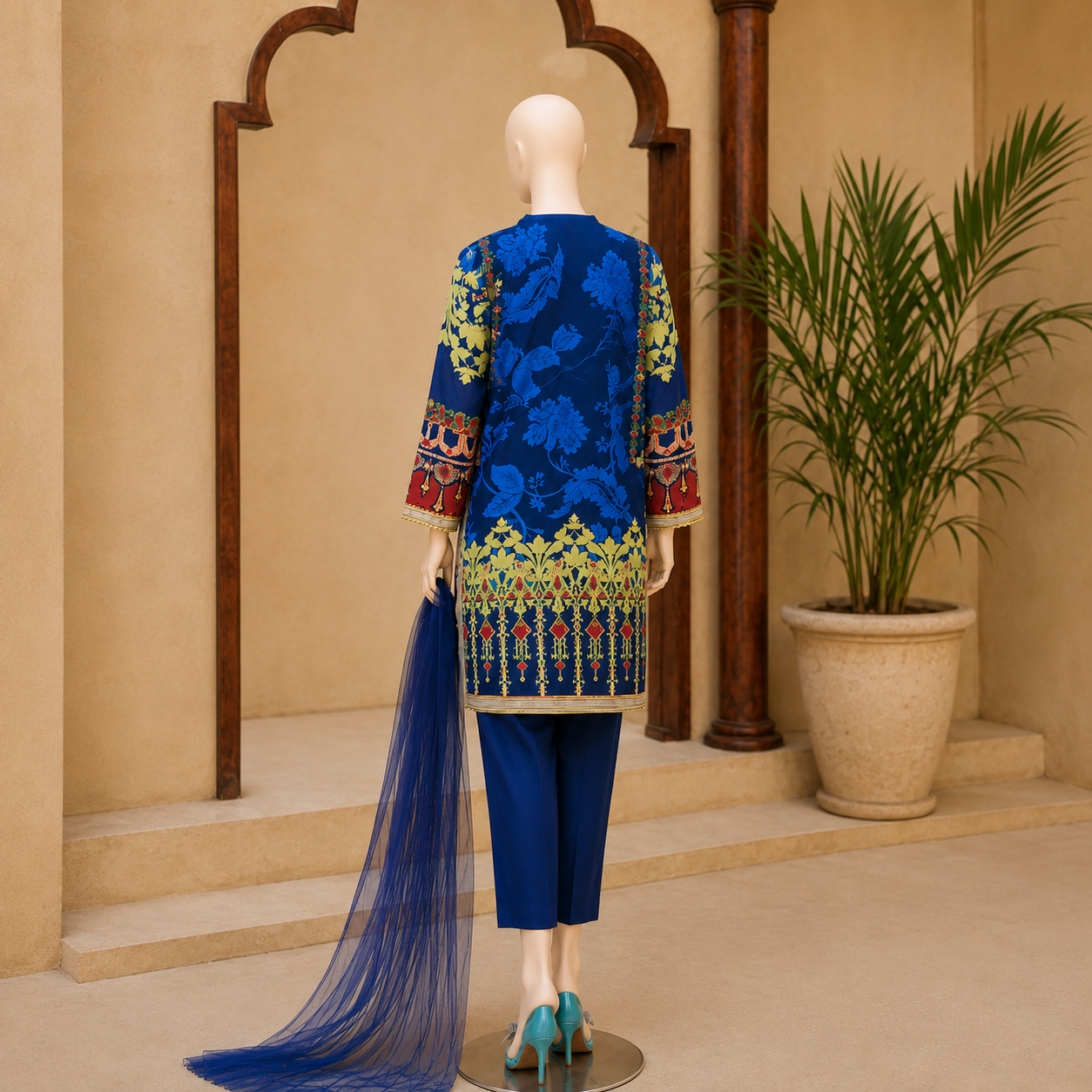 3 piece unstitched printed suit