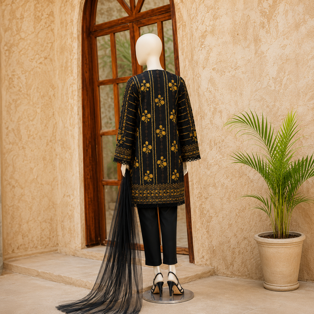 3 piece unstitched printed suit