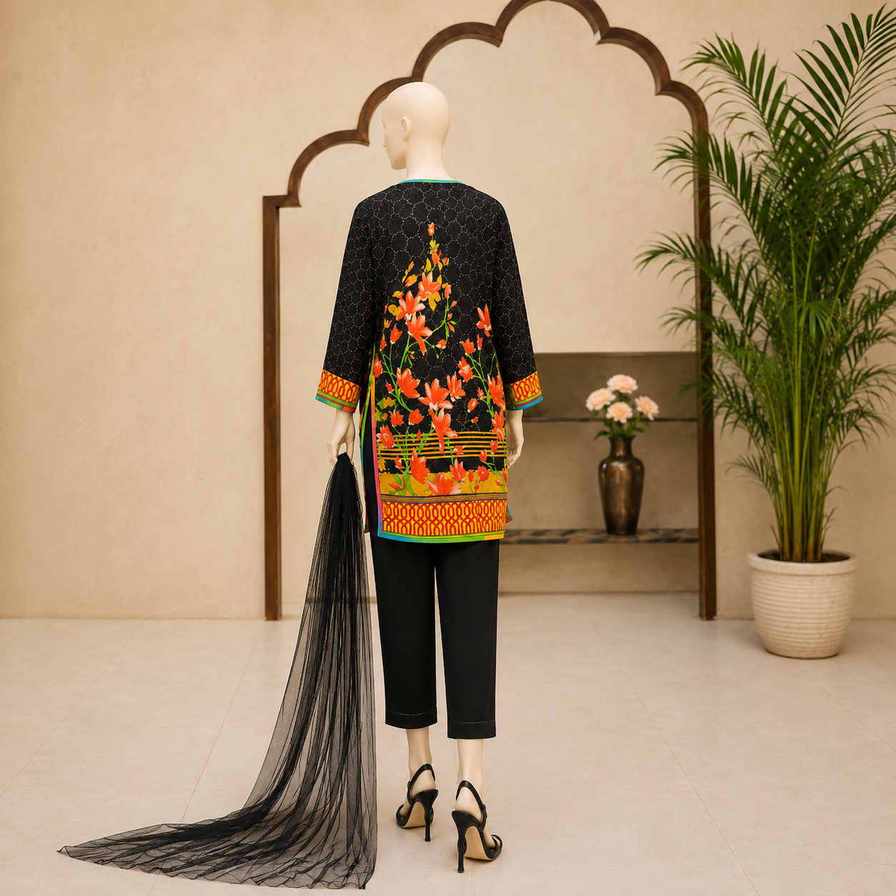 3 piece unstitched printed suit