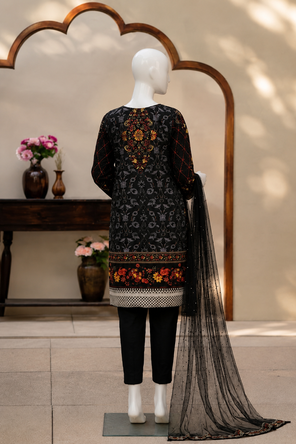 3 piece unstitched printed suit