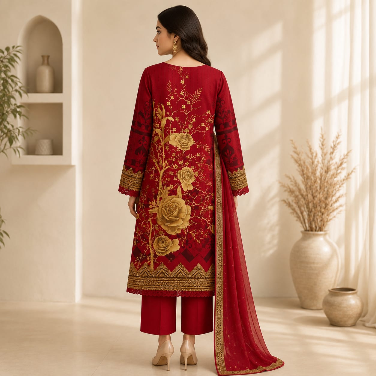 3 piece unstitched printed suit