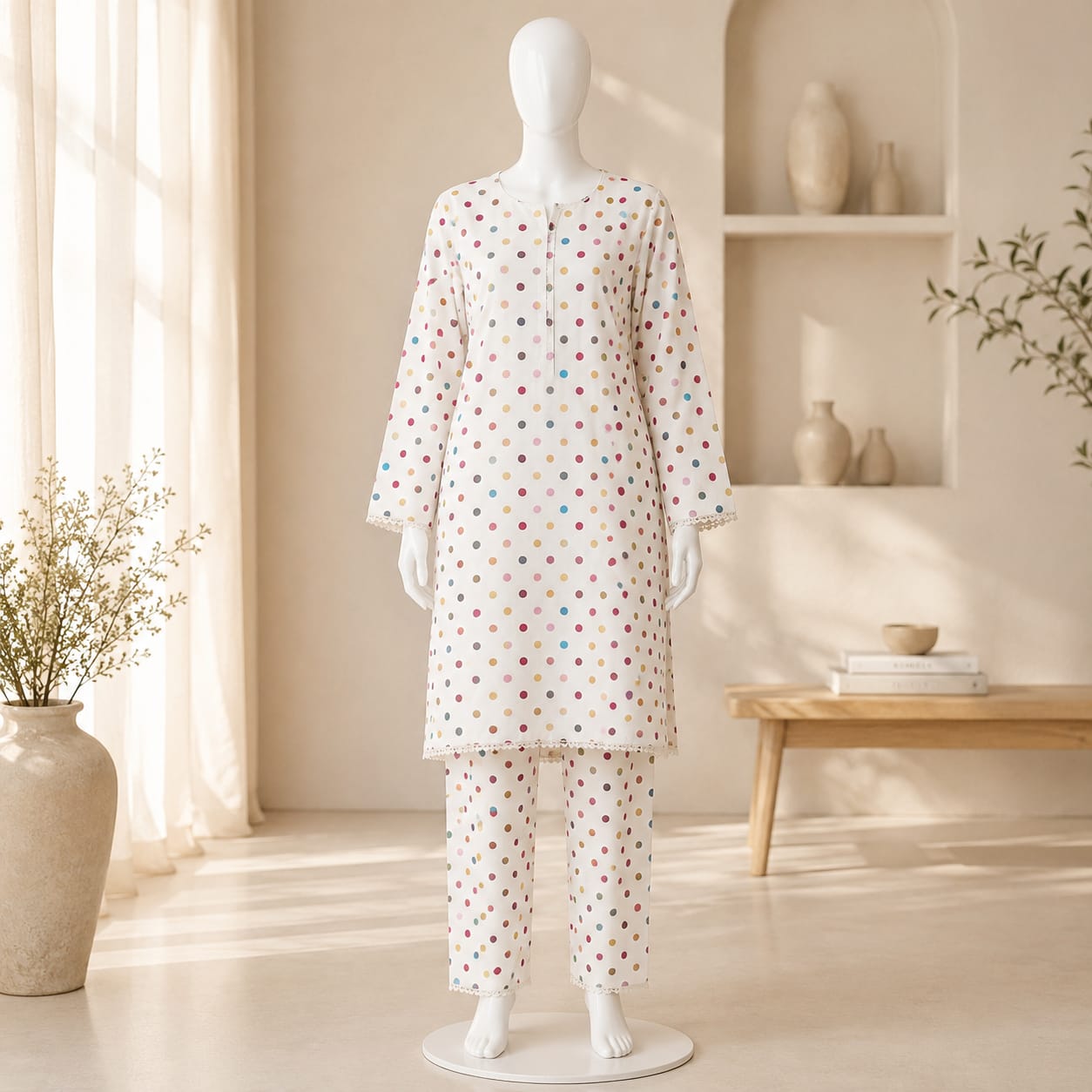 2 piece unstitched printed suit
