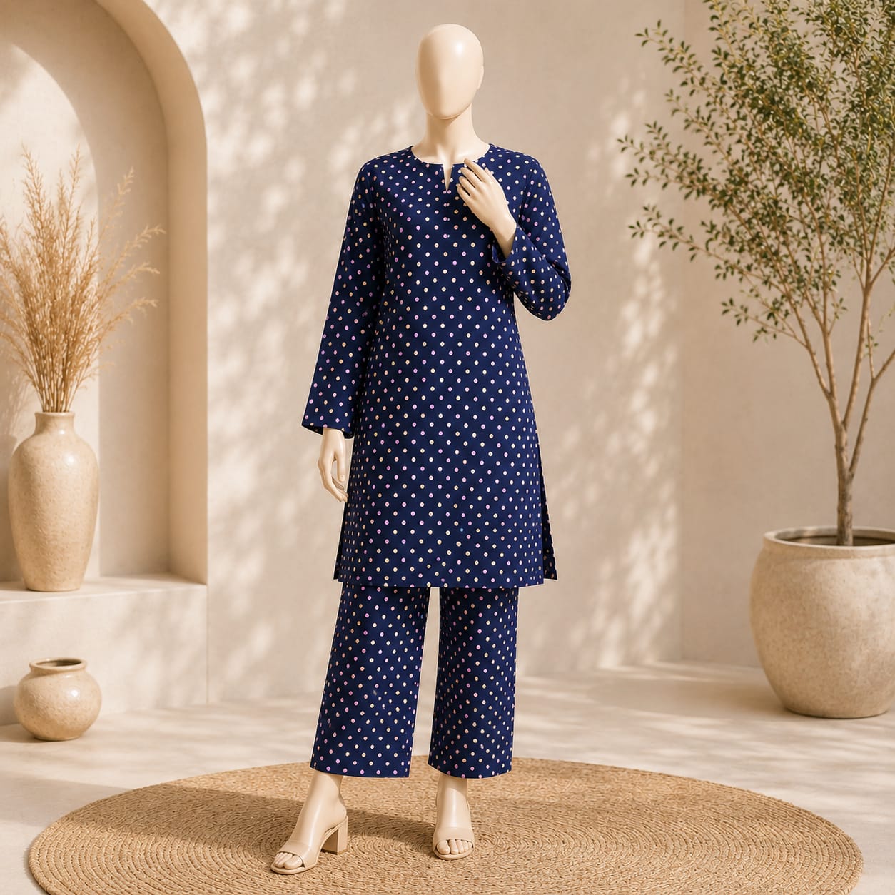 2 piece unstitched printed suit