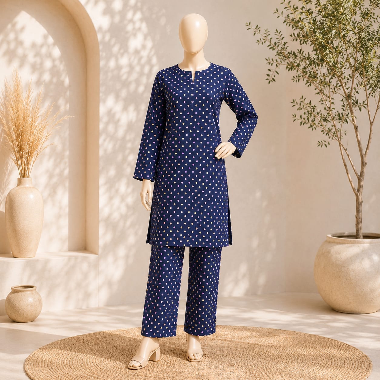 2 piece unstitched printed suit