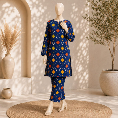 2 piece unstitched printed suit