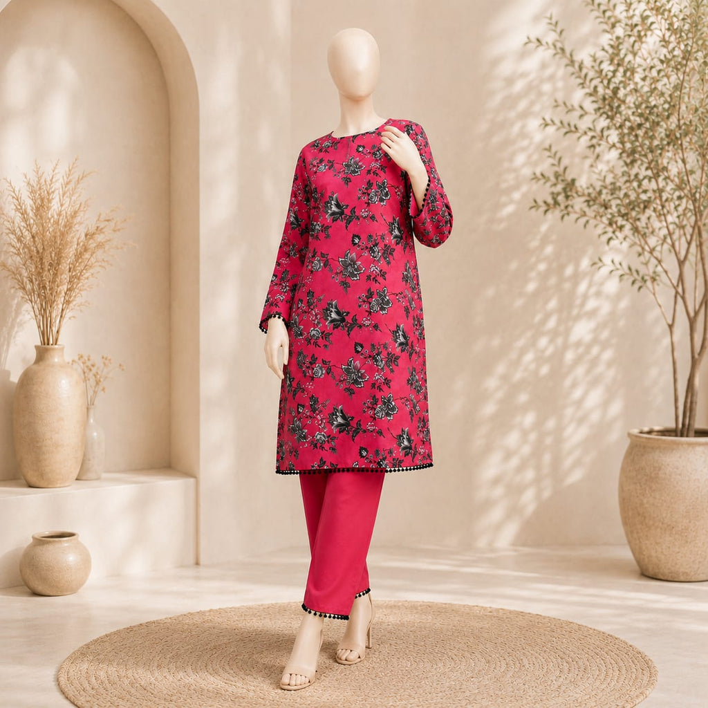 2 piece unstitched printed suit