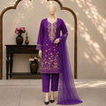 3 piece unstitched printed suit